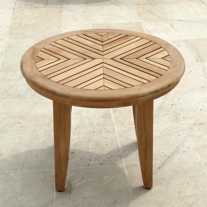 Mosaic Beistelltisch rund 60 cm Teak