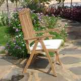 Florida high back chair - certified teak GRADE A + brass fittings