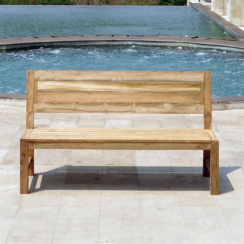 Dusun bench without armrest 154 cm recycled teak