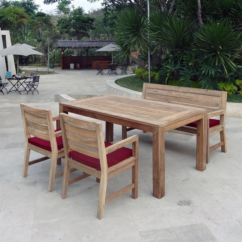 Dusun bench without armrest 154 cm recycled teak