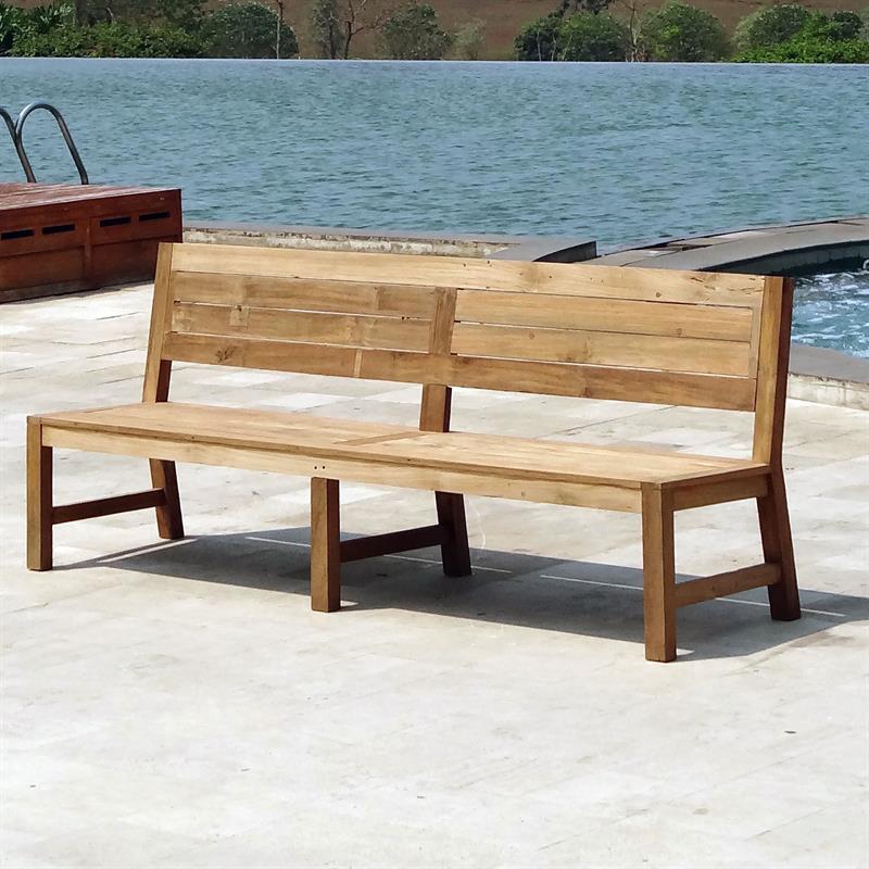 Dusun Bank 230 cm ohne Armlehne Recycling Teak