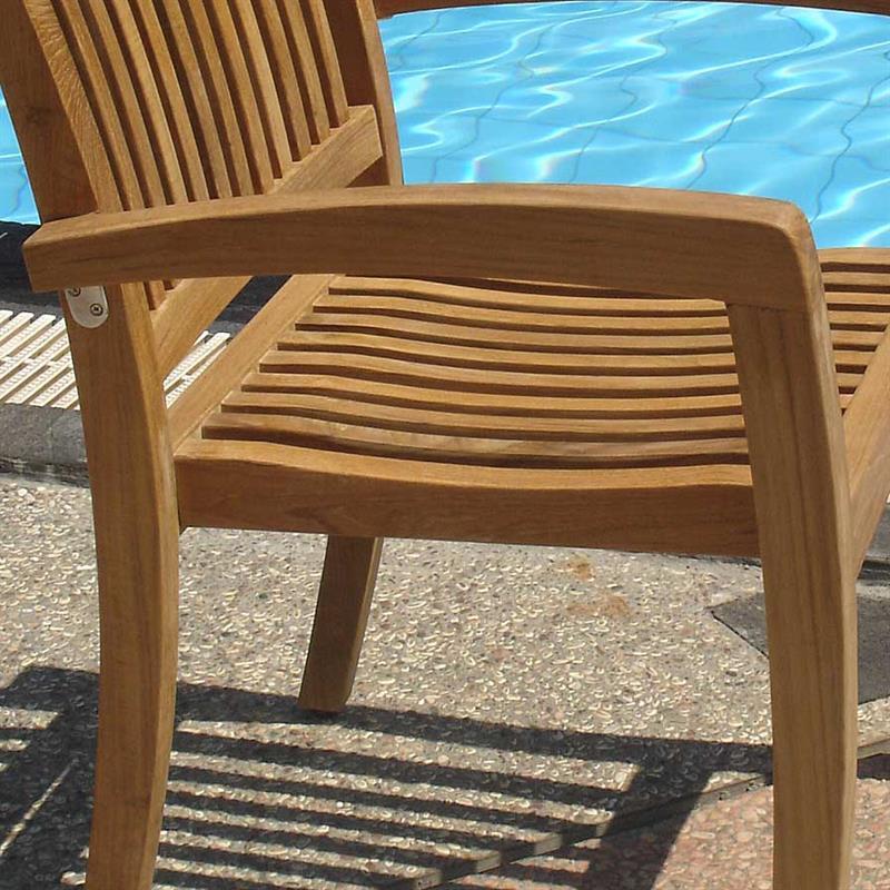 Comforteck stacking chair - certified teak GRADE A