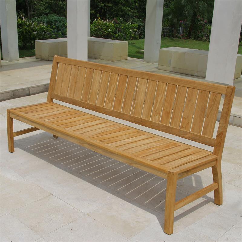 Banc Corona sans accoudoir 200 cm - Teck certifié GRADE A