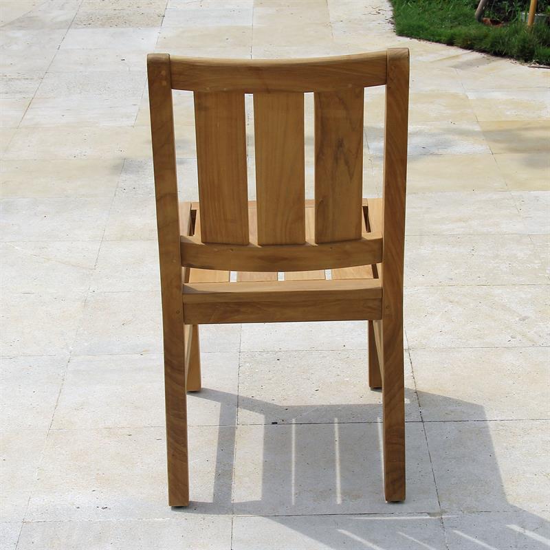 Chaise de table à manger Corona 45,5 x 63 x 90 cm - Teck certifié GRADE A