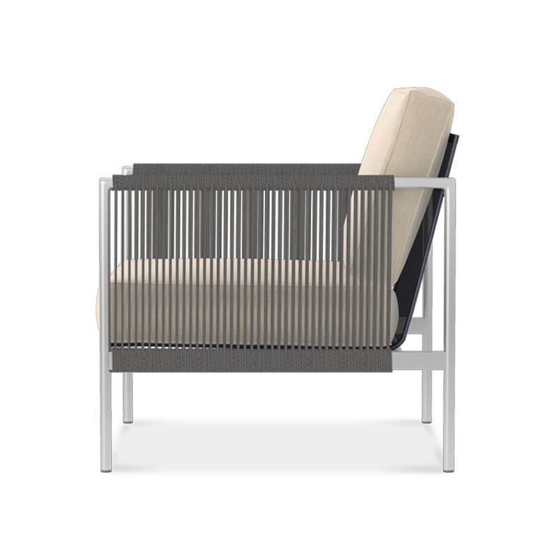 Snix Sofa/Armchair 1 Seater 75x78.5x74.5cm - stainless steel, Batyline and rope material