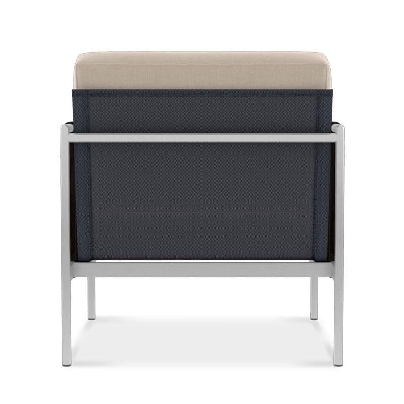 Snix Sofa/Armchair 1 Seater 75x78.5x74.5cm - stainless steel, Batyline and rope material