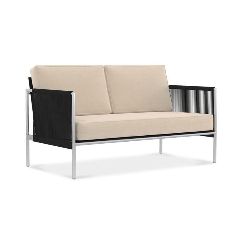 Snix Sofa 2 Sitzer  143x78,5x74,5cm -  rostfreier Edelstahl, Batyline und Rope-Material