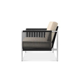 Snix Sofa 2 Sitzer  143x78,5x74,5cm -  rostfreier Edelstahl, Batyline und Rope-Material