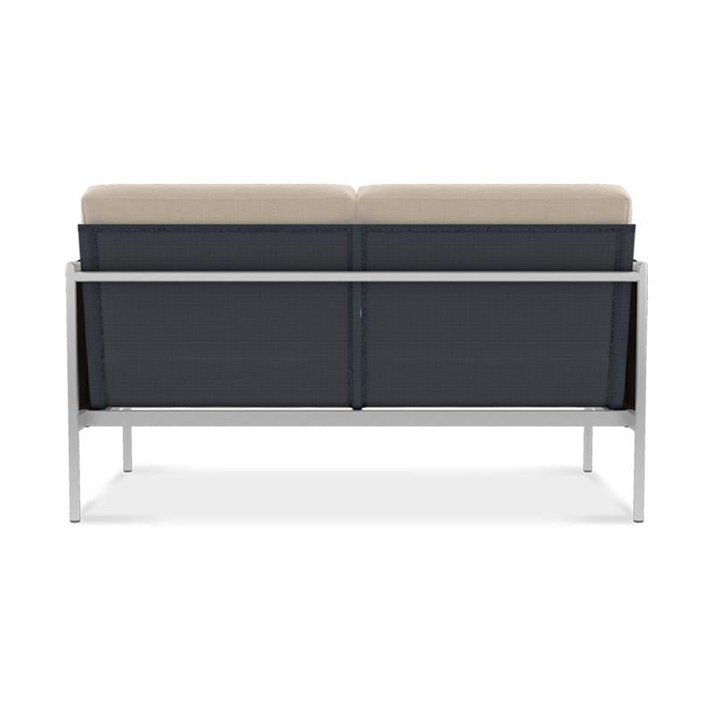 Snix Sofa 2 Sitzer  143x78,5x74,5cm -  rostfreier Edelstahl, Batyline und Rope-Material