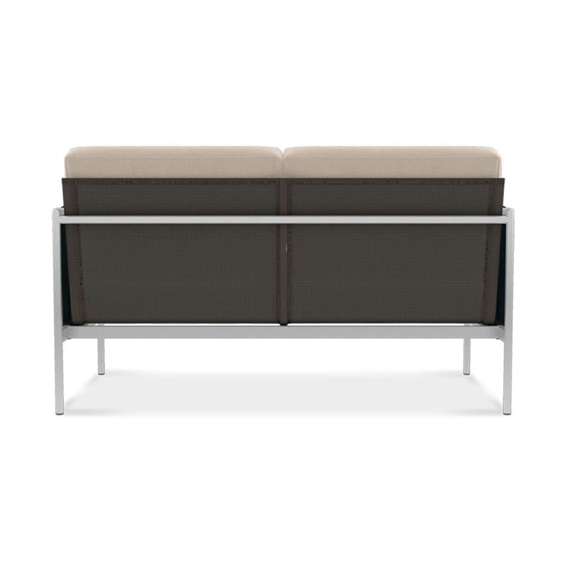 Snix Sofa 2 Sitzer  143x78,5x74,5cm -  rostfreier Edelstahl, Batyline und Rope-Material