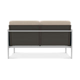 Snix Sofa 2 Sitzer  143x78,5x74,5cm -  rostfreier Edelstahl, Batyline und Rope-Material