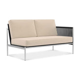 Snix Lounge 2 seater left 139.5x78.5x74.5cm - stainless steel, Batyline and rope material