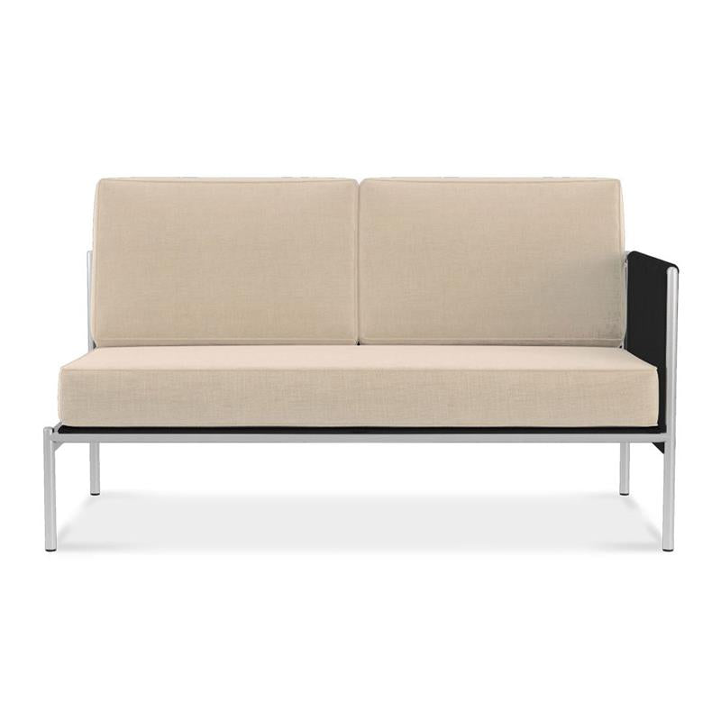 Snix Lounge 2 seater left 139.5x78.5x74.5cm - stainless steel, Batyline and rope material