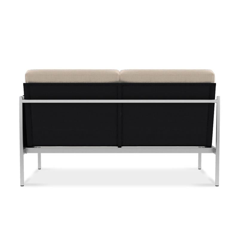 Snix Lounge 2 seater left 139.5x78.5x74.5cm - stainless steel, Batyline and rope material