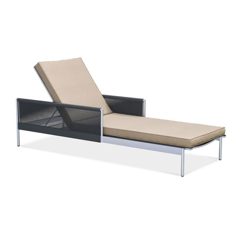 Snix lounger 205x73.5x50cm - stainless steel, Batyline and rope material