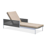 Snix lounger 205x73.5x50cm - stainless steel, Batyline and rope material