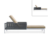 Snix lounger 205x73.5x50cm - stainless steel, Batyline and rope material