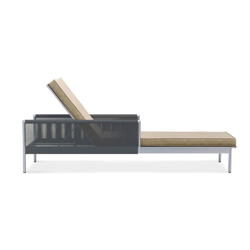 Snix lounger 205x73.5x50cm - stainless steel, Batyline and rope material