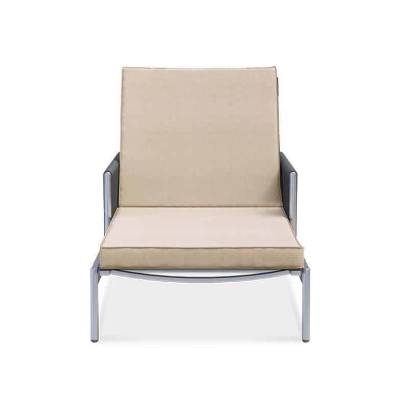 Snix lounger 205x73.5x50cm - stainless steel, Batyline and rope material