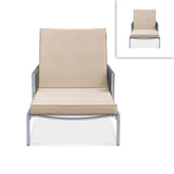 Snix lounger 205x73.5x50cm - stainless steel, Batyline and rope material