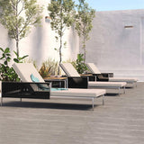 Snix lounger 205x73.5x50cm - stainless steel, Batyline and rope material