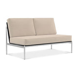 Module central Snix Lounge 2 places 136x78,5x74,5cm - acier inoxydable, matériau Batyline et corde