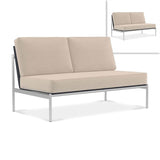 Snix Lounge 2 seater middle module 136x78.5x74.5cm - stainless steel, Batyline and rope material