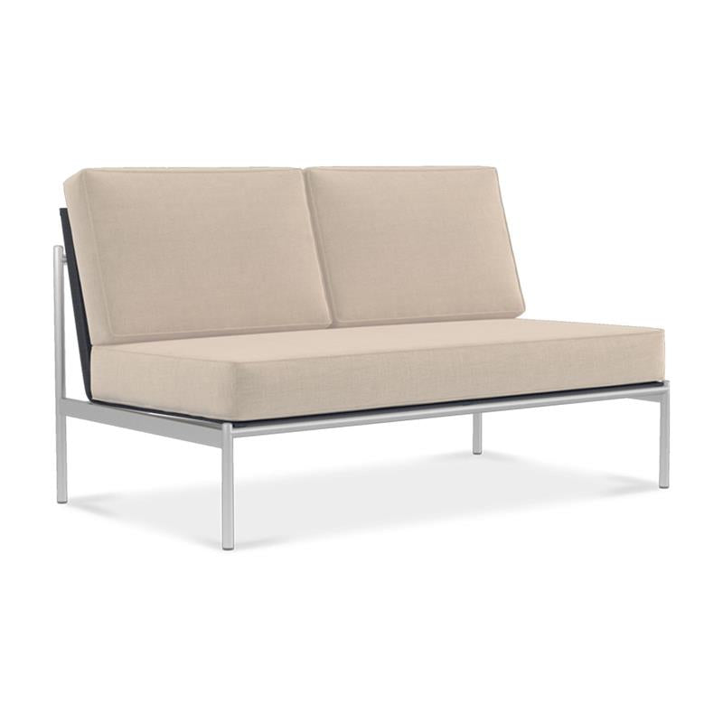 Snix Lounge 2 seater middle module 136x78.5x74.5cm - stainless steel, Batyline and rope material