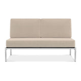 Snix Lounge 2 seater middle module 136x78.5x74.5cm - stainless steel, Batyline and rope material