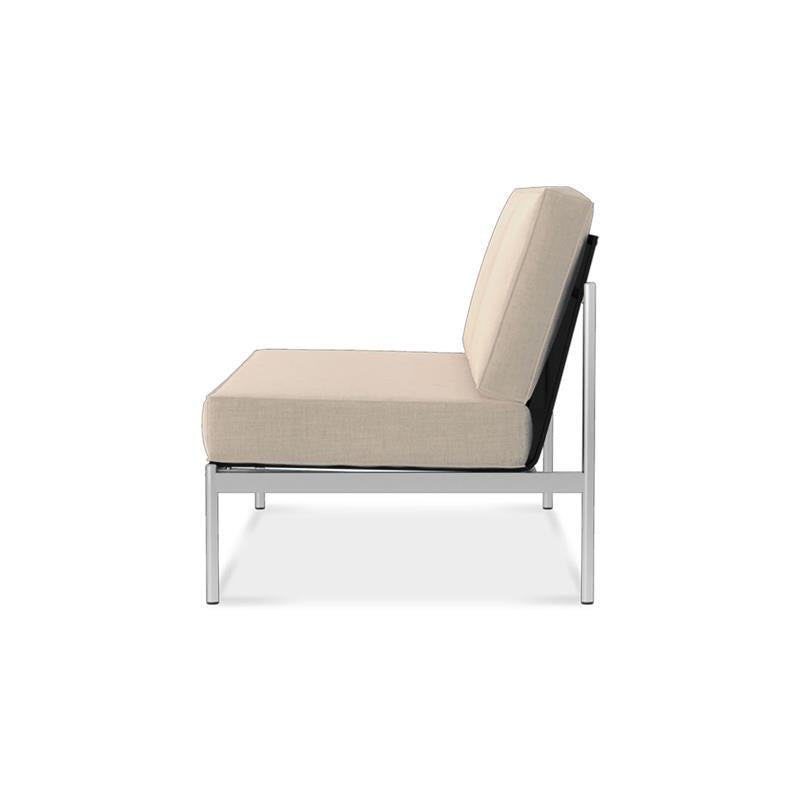 Snix Lounge 2 seater middle module 136x78.5x74.5cm - stainless steel, Batyline and rope material