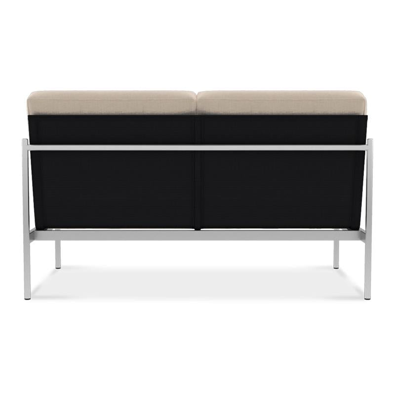 Snix Lounge 2 Sitzer Mittelmodul 136x78,5x74,5cm -  rostfreier Edelstahl, Batyline und Rope-Material