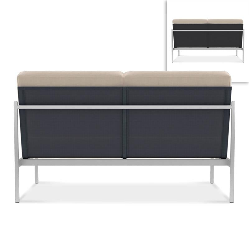 Snix Lounge 2 seater middle module 136x78.5x74.5cm - stainless steel, Batyline and rope material