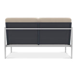 Snix Lounge 2 Sitzer Mittelmodul 136x78,5x74,5cm -  rostfreier Edelstahl, Batyline und Rope-Material