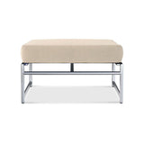 Snix Lounge Ottoman / Stool 77.5x70x29cm - stainless steel, Batyline and rope material