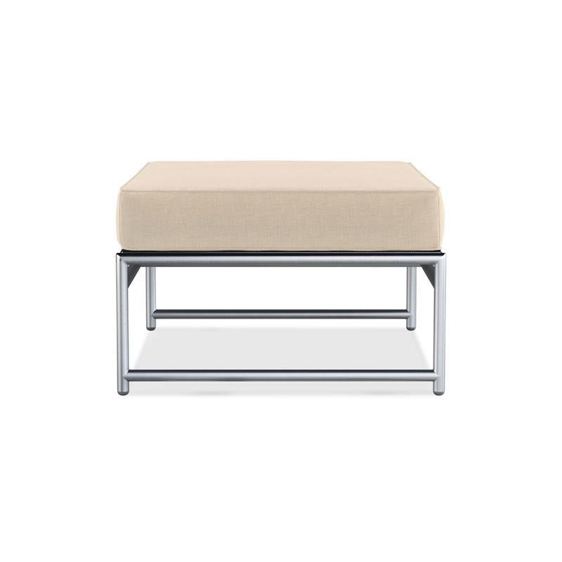 Snix Lounge Ottoman / Stool 77.5x70x29cm - stainless steel, Batyline and rope material