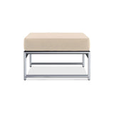 Snix Lounge Ottoman / Stool 77.5x70x29cm - stainless steel, Batyline and rope material