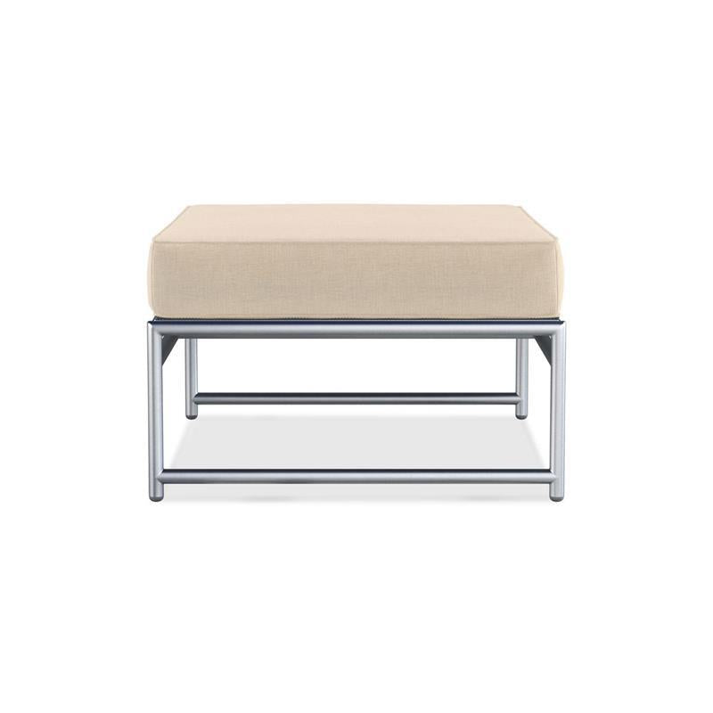 Snix Lounge Ottoman / Stool 77.5x70x29cm - stainless steel, Batyline and rope material