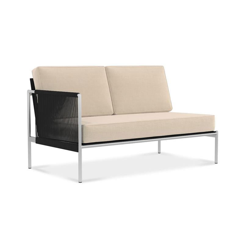 Snix Lounge 2 seater right 139.5x78.5x74.5cm - stainless steel, Batyline and rope material