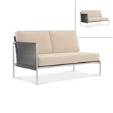 Snix Lounge 2 seater right 139.5x78.5x74.5cm - stainless steel, Batyline and rope material