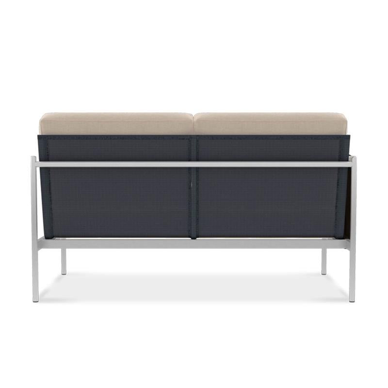 Snix Lounge 2 seater right 139.5x78.5x74.5cm - stainless steel, Batyline and rope material