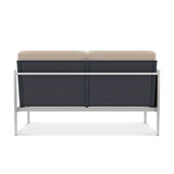 Snix Lounge 2 places droite 139,5x78,5x74,5cm - acier inoxydable, matériau Batyline et corde