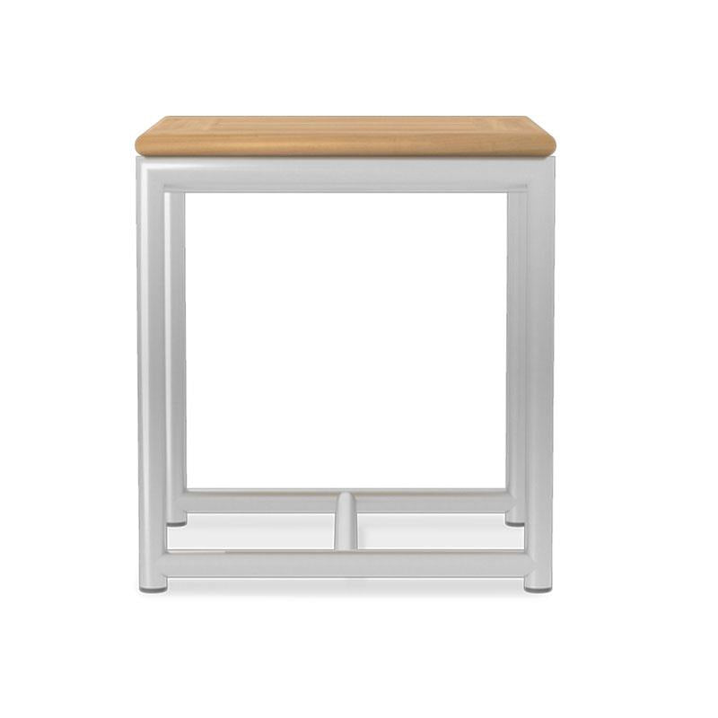 Snix side table 45 x 45 x 50 cm - stainless steel + certified teak GRADE A