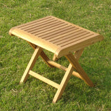 Elegance adjustable side table 50x43x45cm - Certified teak GRADE A + brass fittings