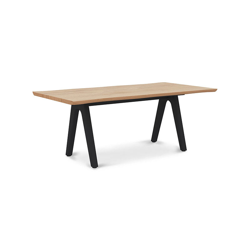 Table de bord Stor Tree 190 x 95-105 x 75 cm en teck avec structure en aluminium ou en teck