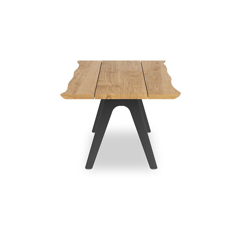 Table de bord Stor Tree 190 x 95-105 x 75 cm en teck avec structure en aluminium ou en teck