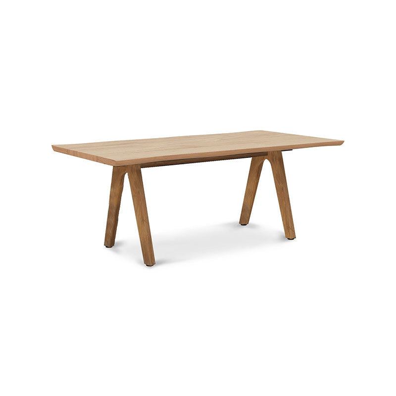 Table de bord Stor Tree 190 x 95-105 x 75 cm en teck avec structure en aluminium ou en teck