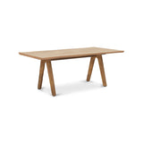 Stor Baumkantentisch 190 x 95-105 x 75 cm Teak mit Aluminium- oder Teakgestell