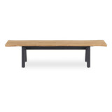 Stor tree edge bench 190 x 43-47 x 45 cm teak with aluminum or teak frame