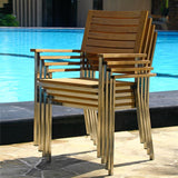 Moselle stacking chair - Certified Teak GRADE A + stainless steel frame