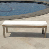 Banc de jardin Florence sans dossier 140 - Teck certifié GRADE A + structure inox